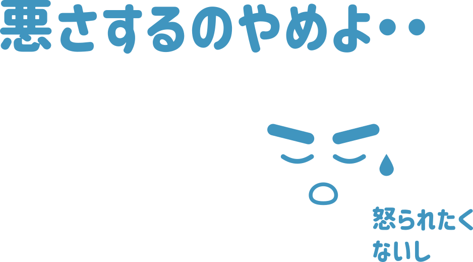 悪さするのやめよ・・